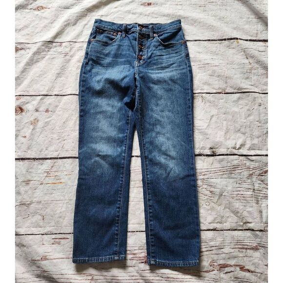 Madewell The Perfect Vintage Crop Jean Button Fly Edition Size 28 - Picture 4 of 6